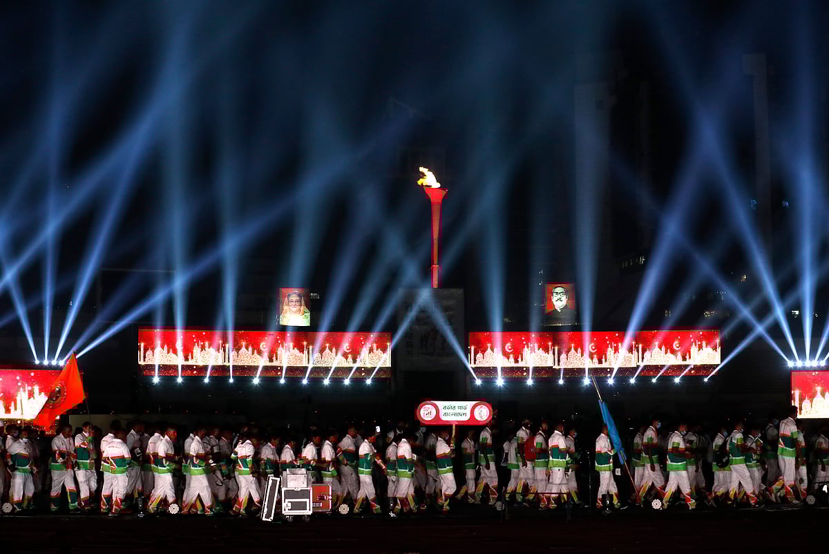 আজ সন্ধ্যায় বঙ্গবন্ধু স্টেডিয়ামে উদ্বোধন হলো বঙ্গবন্ধু নবম বাংলাদেশ গেমস।