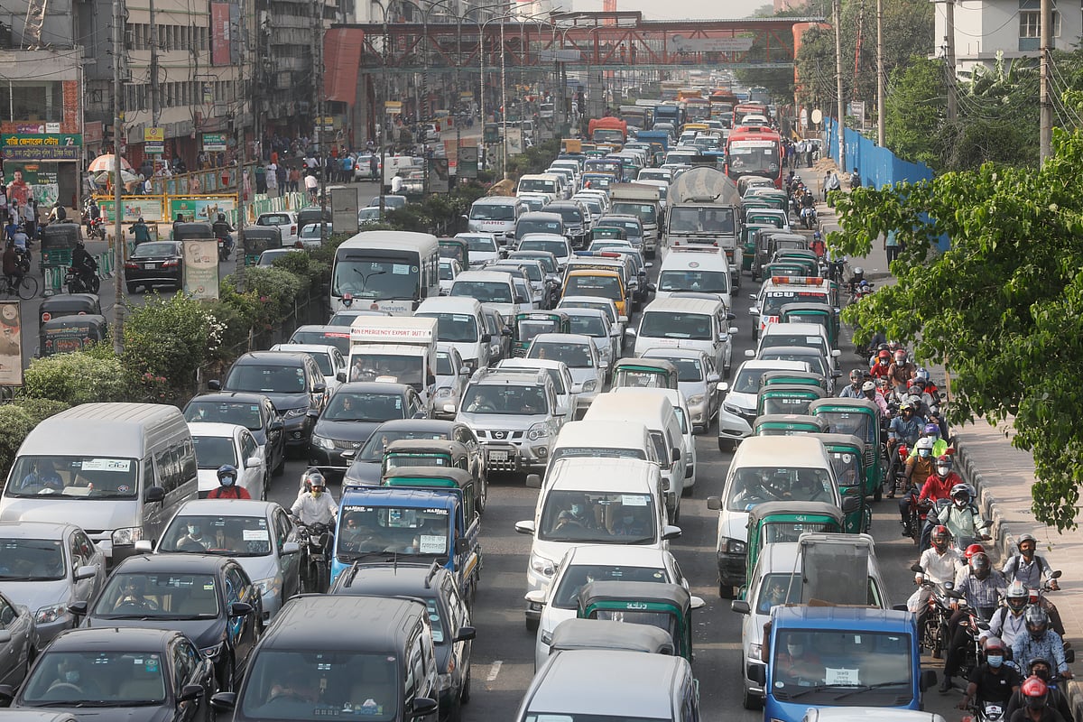 রাজধানীর সড়কে যানজট