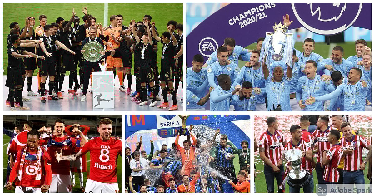 ইউরোপের শীর্ষ পাঁচ লিগের পাঁচ চ্যাম্পিয়ন দল।