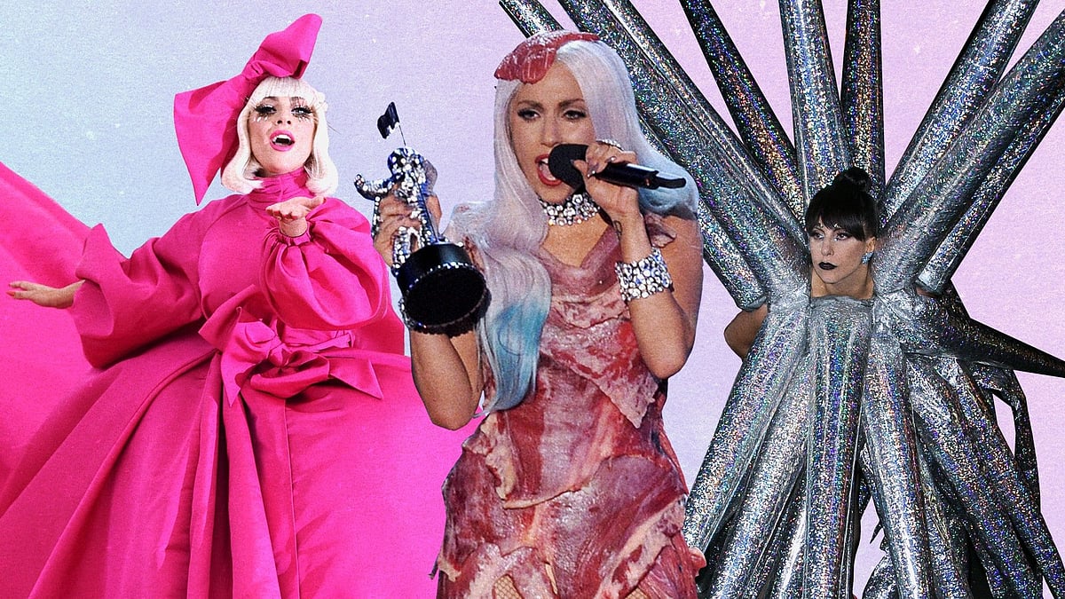 উদ্ভট সব পোশাকে লেডি গাগা