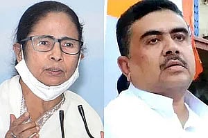 পশ্চিমবঙ্গের মুখ্যমন্ত্রী মমতা বন্দ্যোপাধ্যায় ও বিরোধীদলীয় নেতা শুভেন্দু অধিকারী