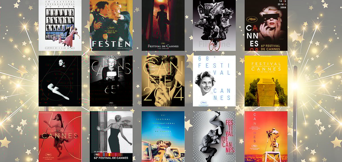 নানা রঙের পোস্টারে বিশ্বের গুণী নির্মাতা, তারকা ও চলচ্চিত্রকে সম্মান জানায় কান