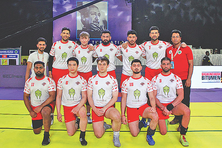 ঢাকায় খেলতে আসা ইংল্যান্ড কাবাডি দল