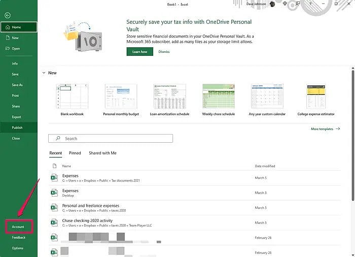 এক্সেলে ডার্ক মোড চালুর পদ্ধতি