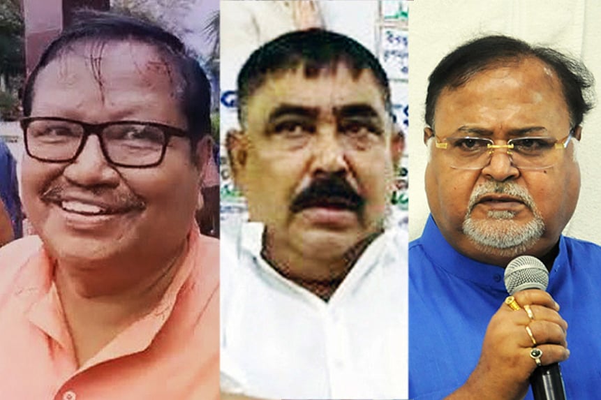 মন্ত্রী পার্থ চট্টোপাধ্যায়, তৃণমূল নেতা অনুব্রত মণ্ডল, প্রতিমন্ত্রী পরেশ অধিকারী