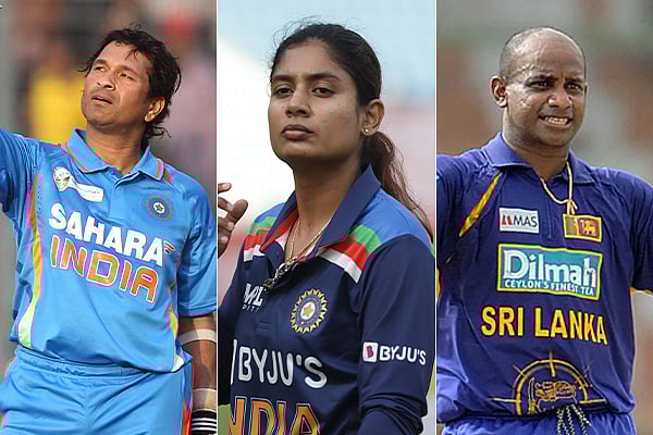 শচীন টেন্ডুলকার, মিতালি রাজ ও সনাৎ জয়াসুরিয়া