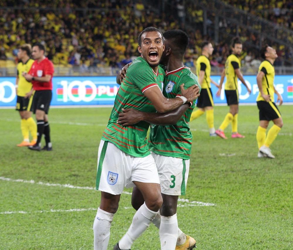 সমতায় ফেরার পর জামাল ভূঁইয়ার উল্লাস