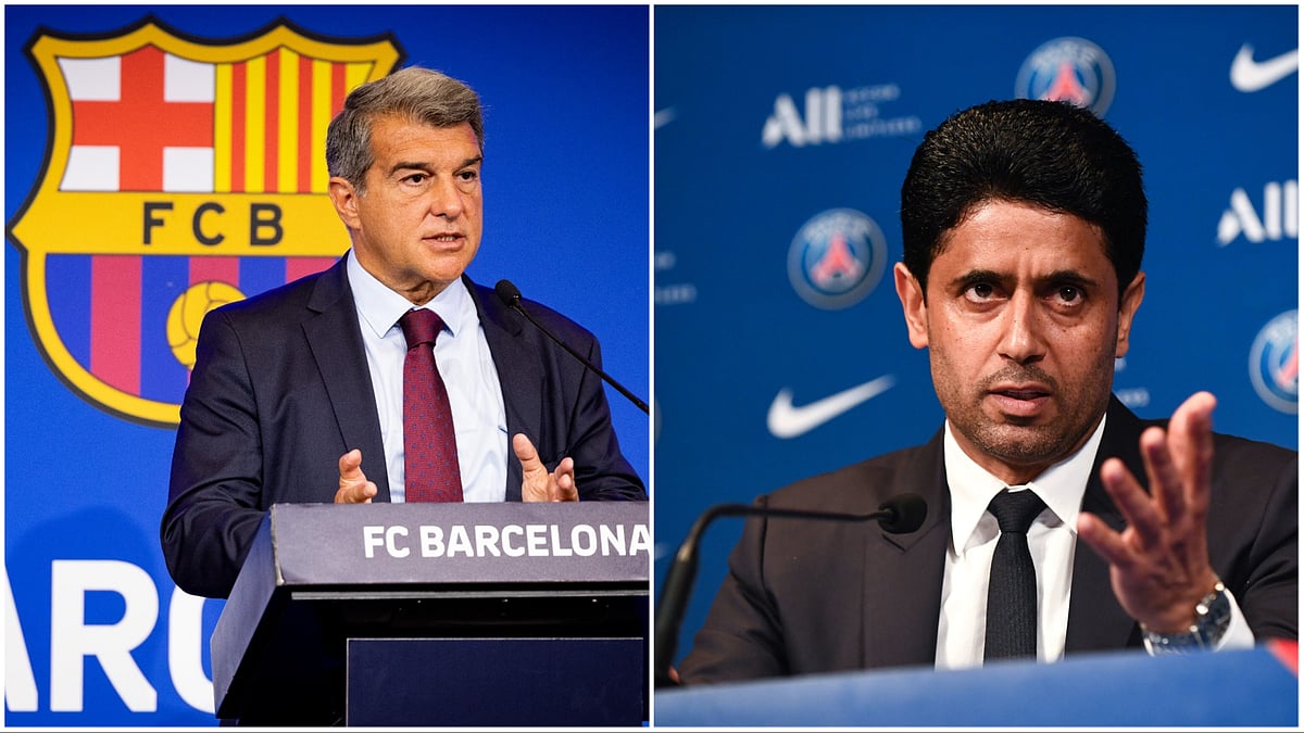 বার্সেলোনা সভাপতি লাপোর্তা ও পিএসজি সভাপতি নাসের আল খেলাইফি