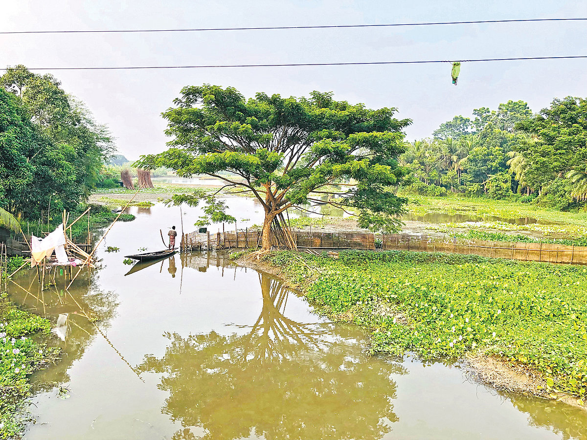 হাতিয়াড়া সেতুসংলগ্ন কাঠুরিয়া খাল দিয়ে পানিনিষ্কাশন হয় না। সম্প্রতি নড়াইল সদর উপজেলার হাতিয়াড়া এলাকায়