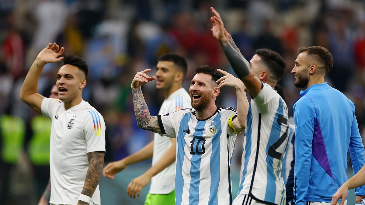 ফাইনালে ওঠার পর আর্জেন্টিনা দলের উদ্‌যাপন