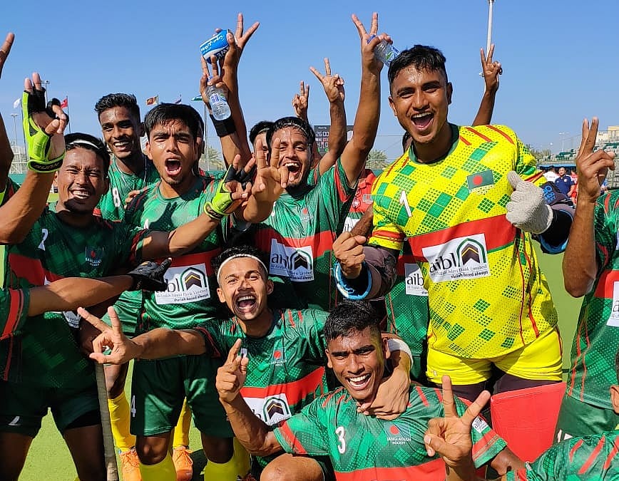 হংকংকে হারানোর পর বাংলাদেশের যুবাদের উল্লাস