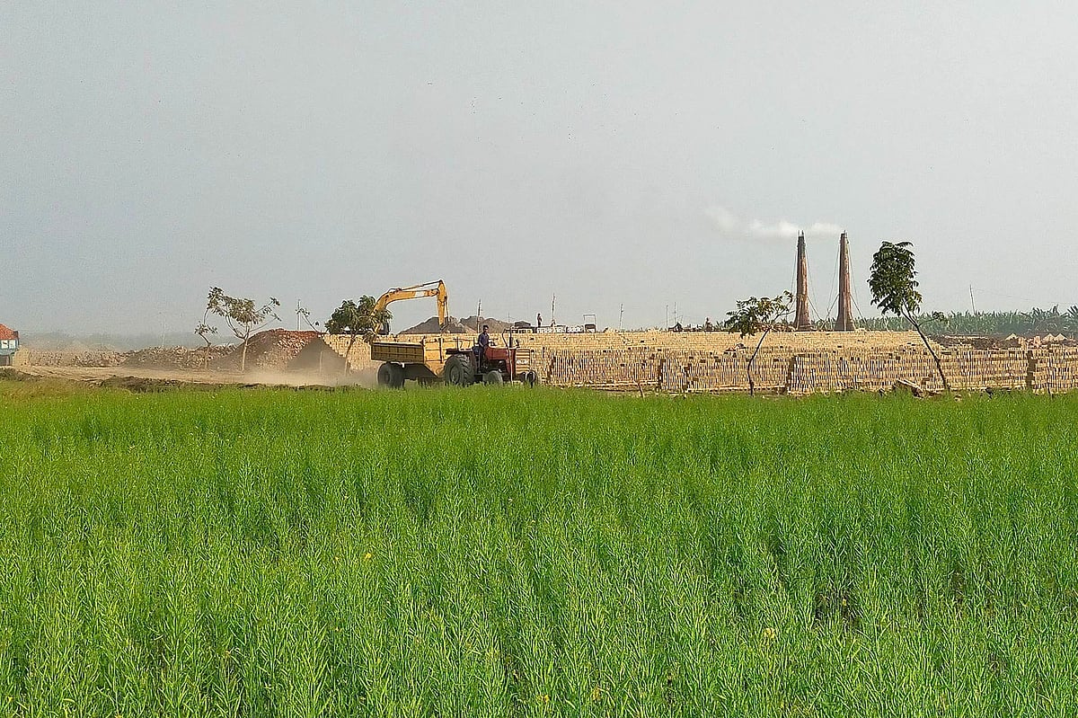 কুষ্টিয়ার কুমারখালীতে পদ্মা নদীর তীরে একটি গ্রামে কৃষিজমিতে অবৈধ ১৪টি ইটভাটা গড়ে উঠেছে। বৃহস্পতিবার উপজেলার চরসাদিপুর ইউনিয়নের চাঁদপুর গ্রামে