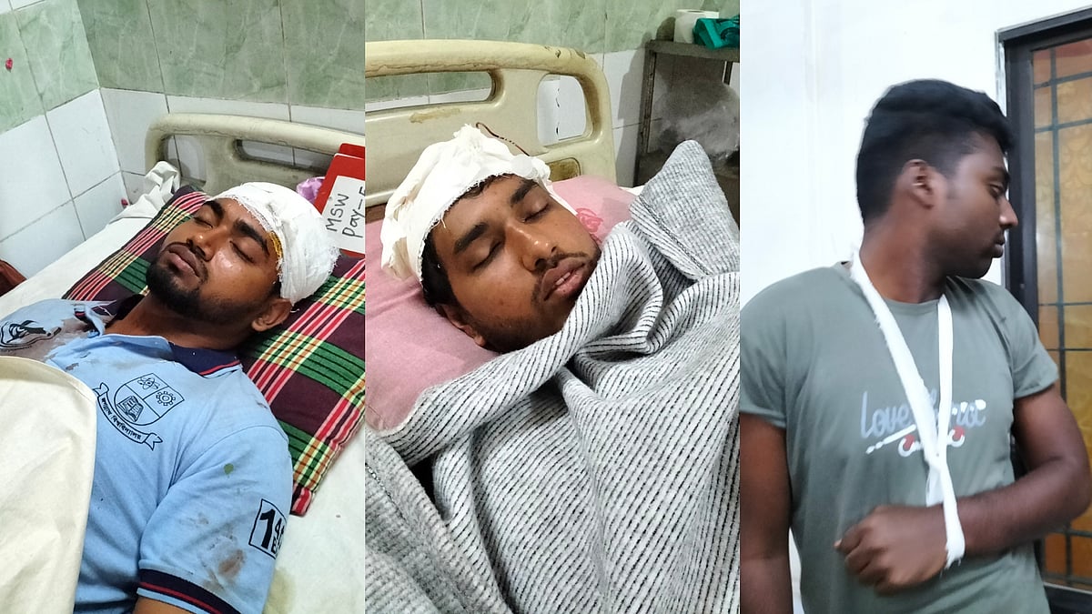 দিনাজপুর এম আব্দুর রহিম মেডিকেল কলেজ হাসপাতালে চিকিৎসাধীন জগন্নাথ বিশ্ববিদ্যালয়ের আহত শিক্ষার্থীরা