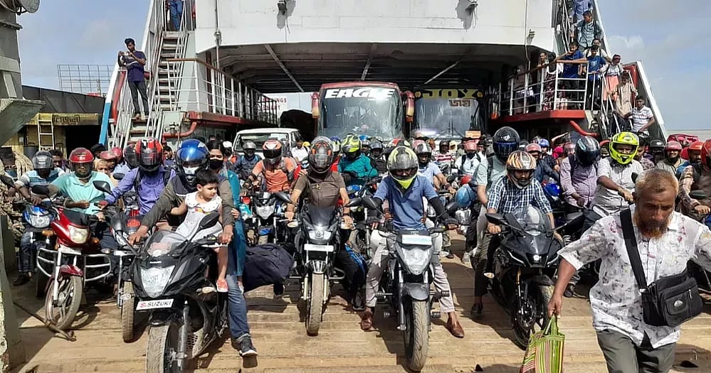 মোটরসাইকেল পারাপারে শিমুলিয়ায় ফেরি সার্ভিস চালু হবে কাল মঙ্গলবার থেকে