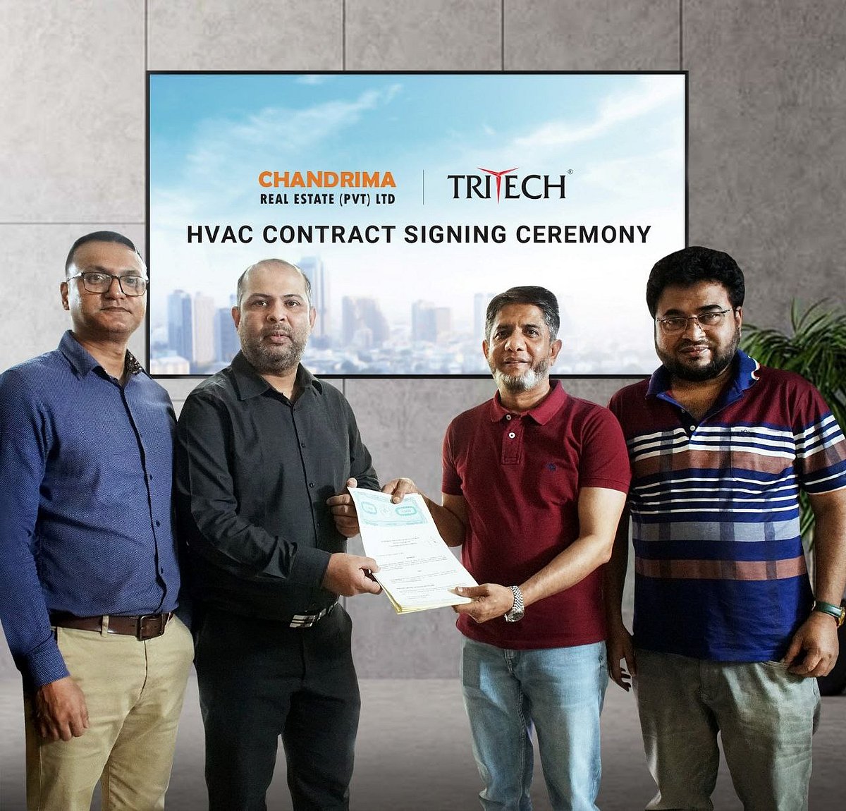 রাজধানীর মোহাম্মদপুরের ‘চন্দ্রিমা শপিং কমপ্লেক্সে’ সেন্ট্রাল এয়ার কন্ডিশনিং সিস্টেম স্থাপন করবে ট্রাইটেক বিল্ডিং সার্ভিসেস লিমিটেড