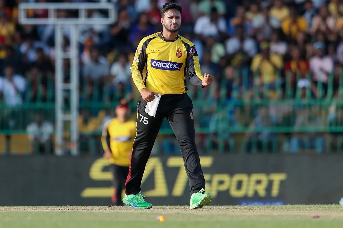 ব্যাটিংয়ের পর বোলিংয়েও অবদান রেখেছেন সাকিব, কিন্তু এলপিএলের প্রথম কোয়ালিফায়ারে হেরে গেছে গল টাইটানস