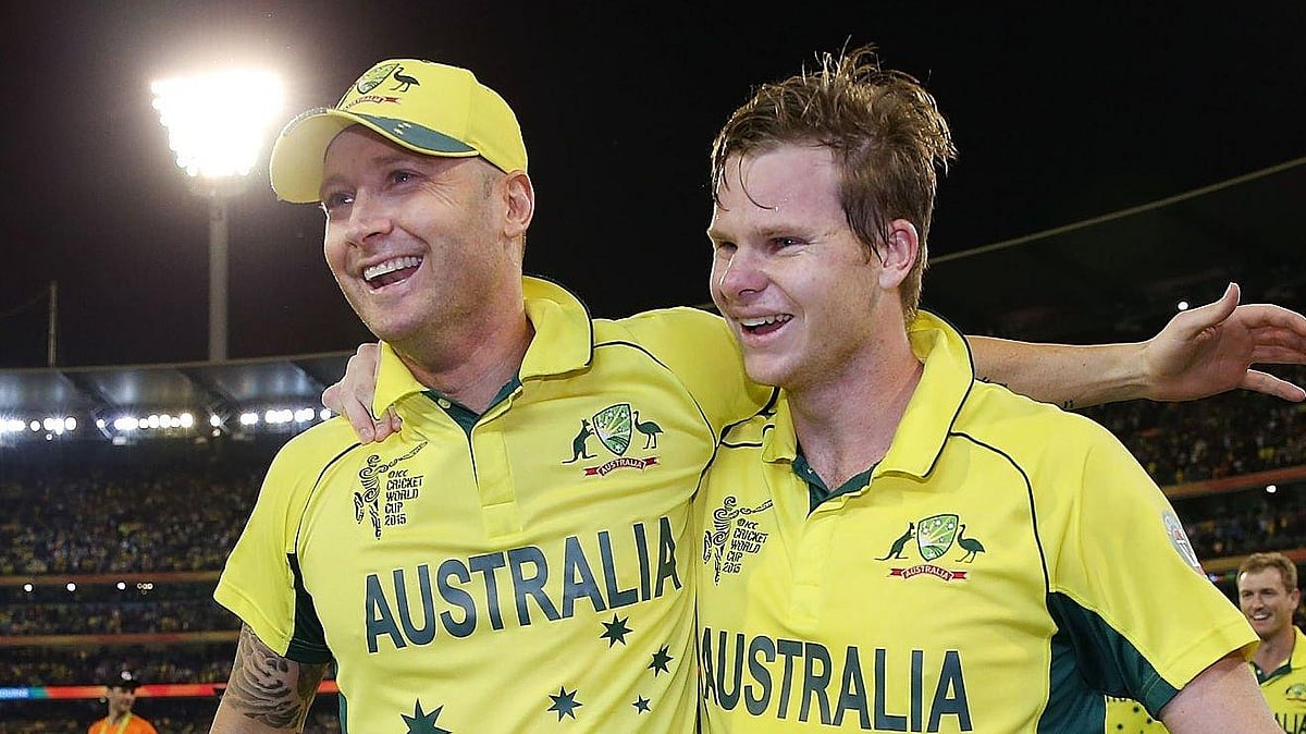 মাইকেল ক্লার্ক ও স্টিভেন স্মিথ যখন অস্ট্রেলিয়া দলে সতীর্থ ছিলেন