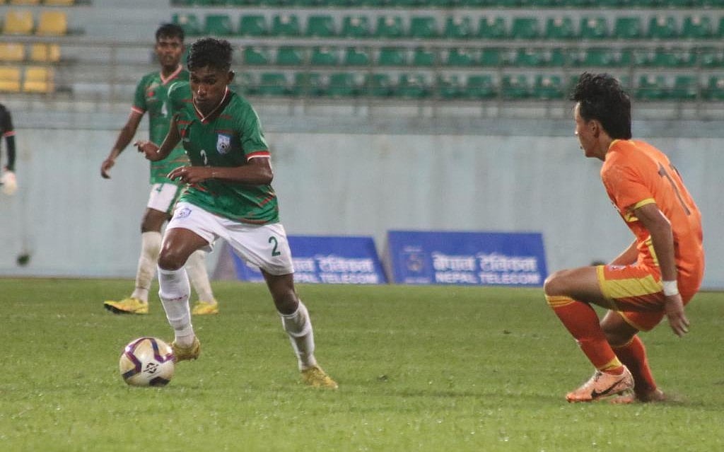 সাফ অনূর্ধ্ব–১৯ ফুটবল থেকে বিদায় নিশ্চিত হয়ে গেছে বাংলাদেশের