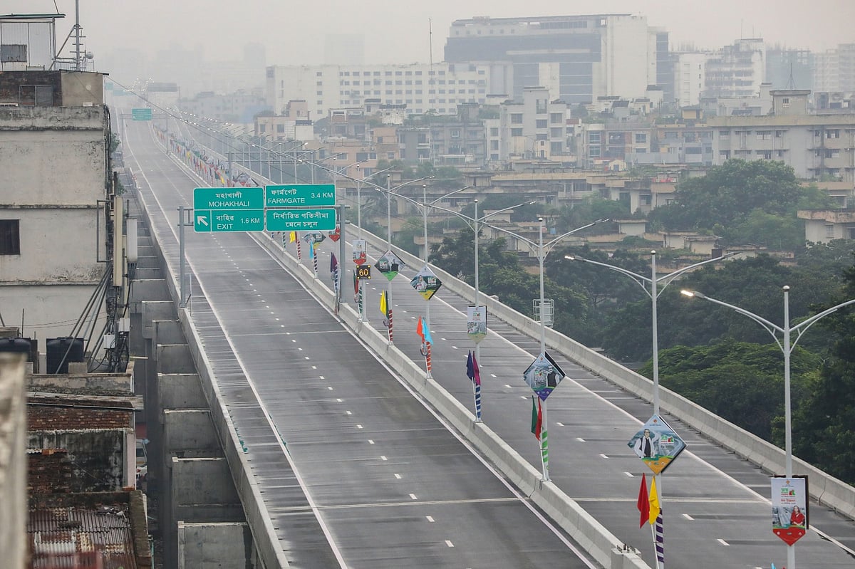 দ্রুতগতির প্রথম উড়ালসড়ক (ঢাকা এলিভেটেড এক্সপ্রেসওয়ে)।