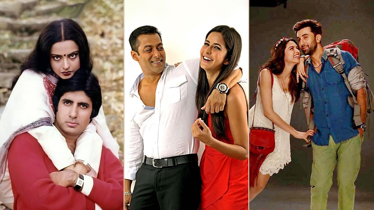বিচ্ছেদের পরও পর্দায় জুটি হয়েছে অমিতাভ–রেখা, সালমান–ক্যাটরিনা, দীপিকা–রণবীর। কোলাজ