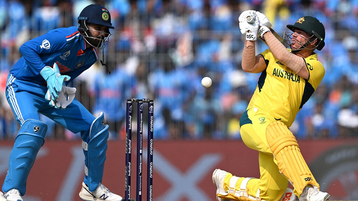 ছবিটি ২০২৩ বিশ্বকাপের লিগ পর্বে ভারত–অস্ট্রেলিয়া ম্যাচের