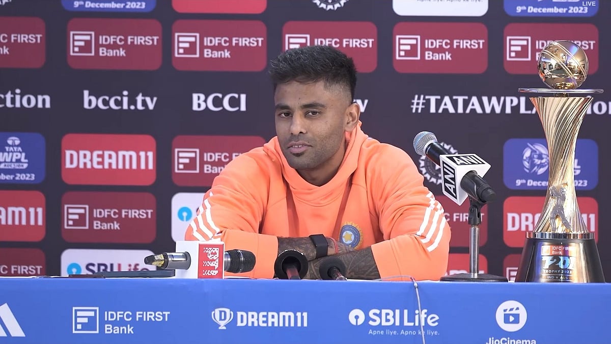 সূর্যকুমার যাদবের সংবাদ সম্মেলনে বার্তা সংস্থা পিটিআই ও এএনআইয়ের সাংবাদিক ছাড়া আর কোনো সংবাদমাধ্যমকর্মী ছিলেন না