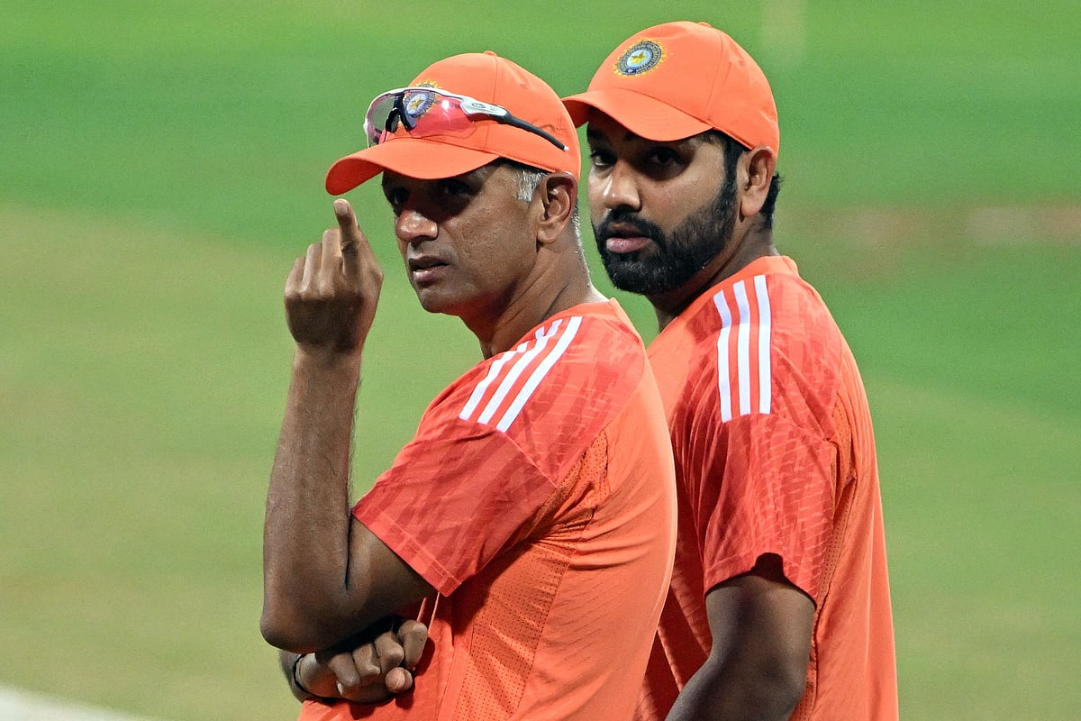 ভারতের প্রধান কোচ রাহুল দ্রাবিড় ও অধিনায়ক রোহিত শর্মার