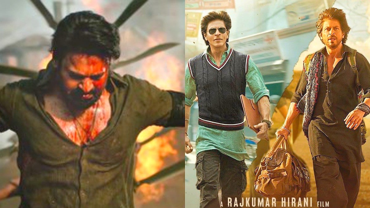 ‘সালার’ ও ‘ডানকি’র পোস্টার থেকে। ছবি : এক্স থেকে নেওয়া