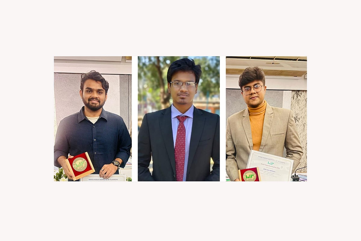 মোহাম্মদ ফারদিন খান (প্রথম), গোলাম মোরশেদ (দ্বিতীয়) ও অনিক দাস (তৃতীয়)