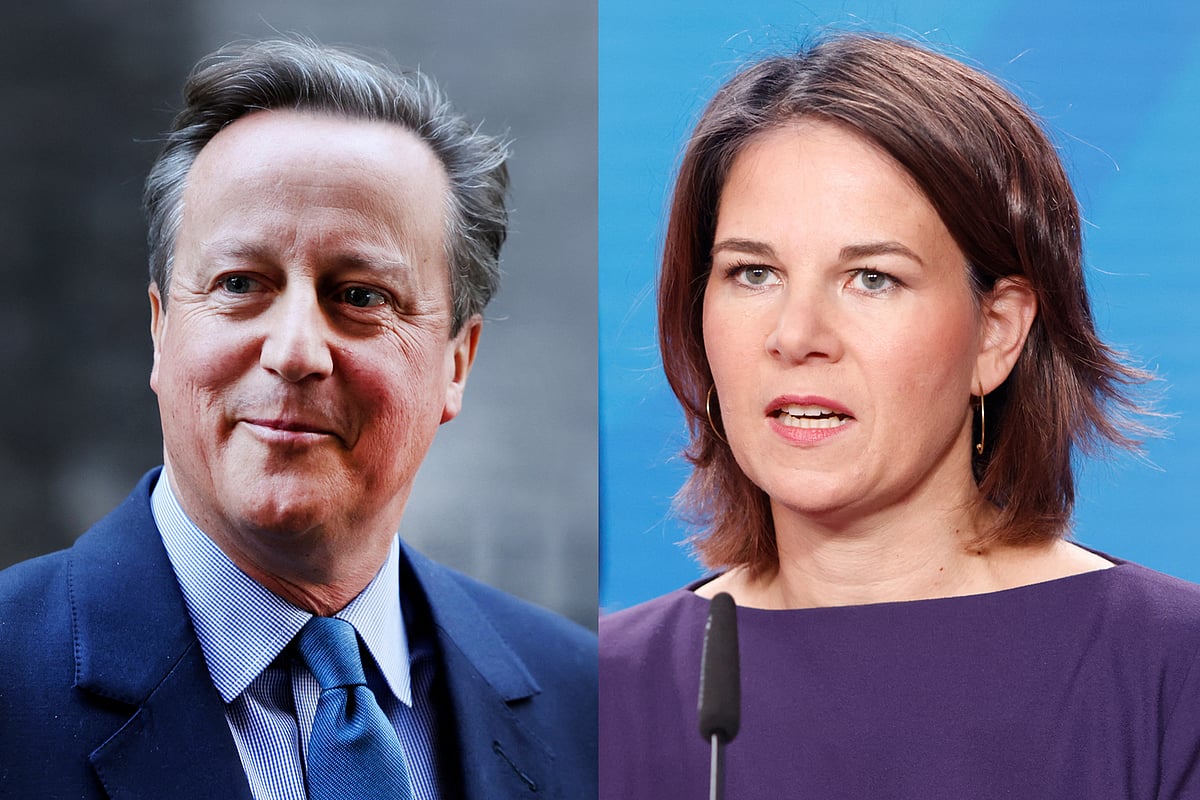 যুক্তরাজ্যের পররাষ্ট্রমন্ত্রী ডেভিড ক্যামেরন ও জার্মান পররাষ্ট্রমন্ত্রী অ্যানালেনা বেয়ারবক