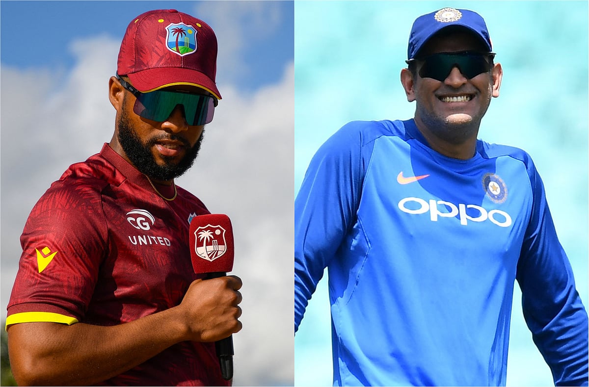 শেই হোপ ও মহেন্দ্র সিং ধোনি