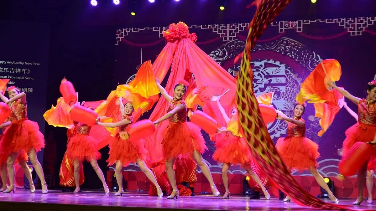 নাচ আর গানে চীনের বসন্ত বরণ উৎসব হয়ে গেল ঢাকাতে। ছবি : সংগৃহীত