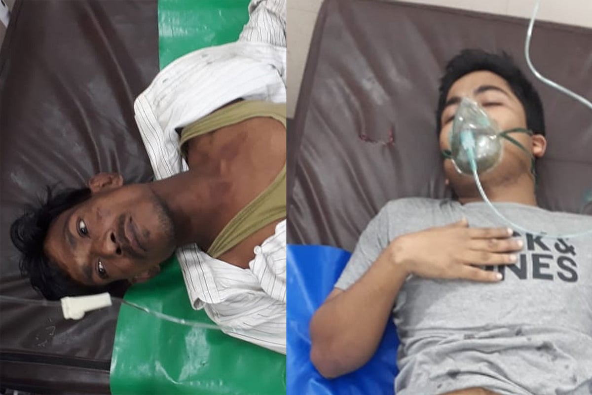 চট্টগ্রামের খুলশীর পাহাড়তলী ডিগ্রি কলেজ কেন্দ্রে নৌকা ও ফুলকপির সমর্থকদের মধ্যে সংঘর্ষে গুলিবিদ্ধ মো. জামাল ও শান্ত বড়ুয়(অক্সিজেন মাস্ক মুখে)