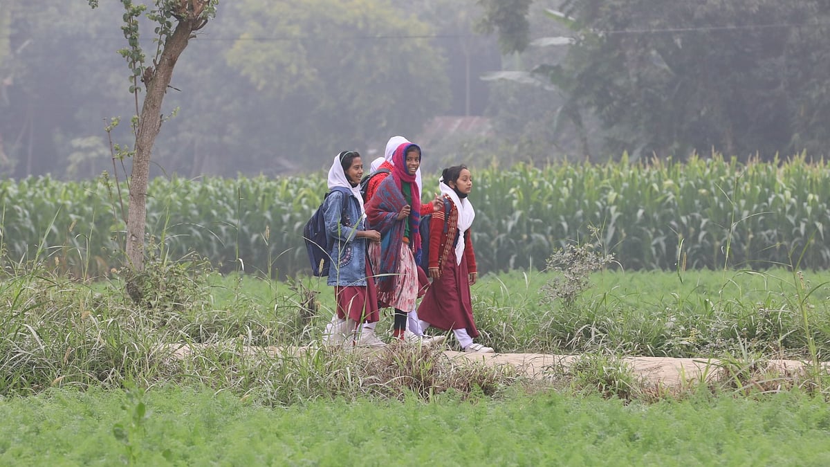 বিদ্যালয়ে ক্লাস শুরুর পর পাঠদান বন্ধের ঘোষণা আসায় তীব্র শীতের মধ্যে বাড়ি ফিরে আসতে হয় অনেক শিক্ষার্থীকে। আজ সোমবার সকালে বগুড়ার গাবতলী উপজেলার মধ্যকাতুলী গ্রামে