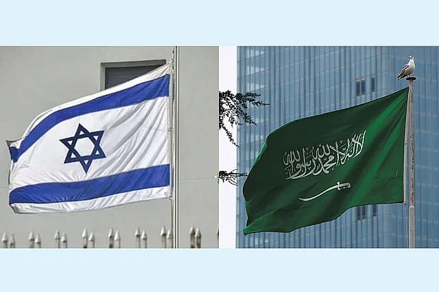 ইসরায়েল ও সৌদি আরবের পতাকা