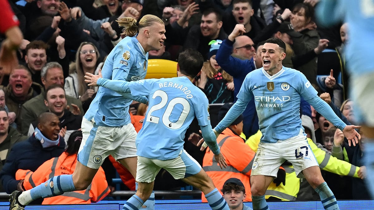 ইউনাইটেডকে হারানোর পথে হলান্ড–ফোডেনদের উদ্‌যাপন