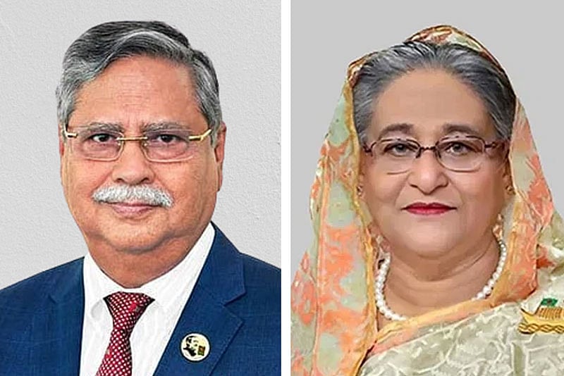 রাষ্ট্রপতি মো. সাহাবুদ্দিন ও প্রধানমন্ত্রী শেখ হাসিনা