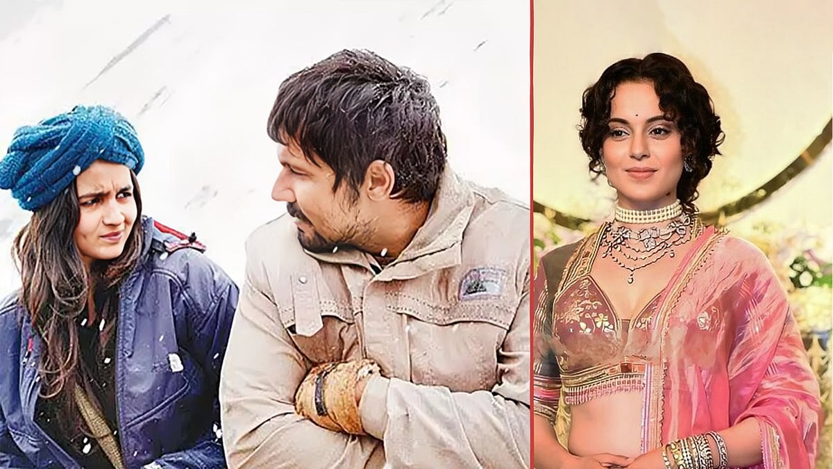 আলিয়া ভাট, রণদীপ হুদা ও কঙ্গনা। কোলাজ