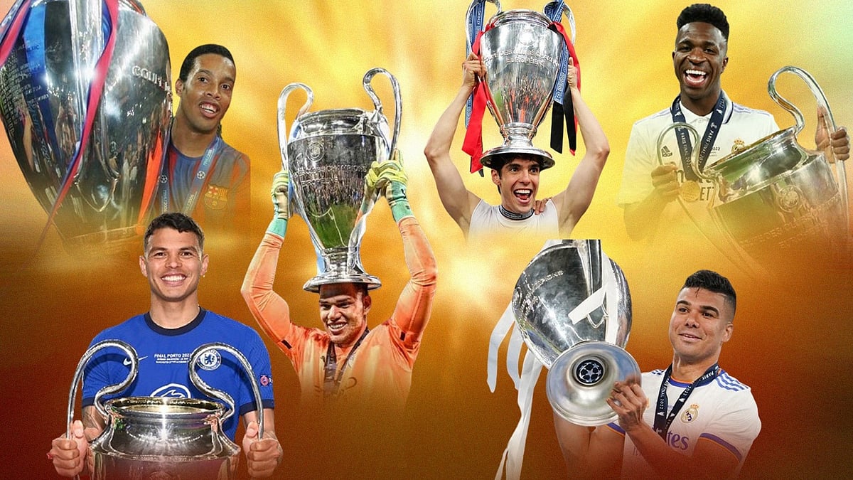 ২০০৬ থেকে ২০২৩ সাল পর্যন্ত প্রতি বছরই কোনো না কোনো ব্রাজিলিয়ান ফুটবলার চ্যাম্পিয়নস লিগ শিরোপা জিতেছেন