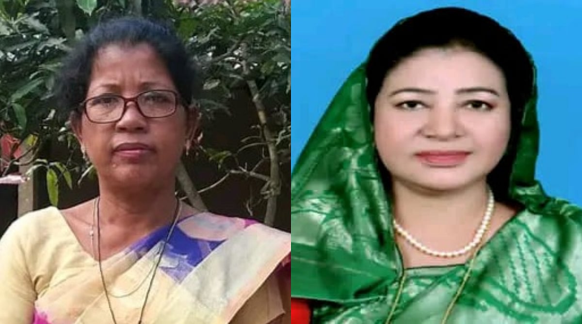 টাঙ্গাইলের মধুপুর উপজেলা পরিষদ নির্বাচনে নারী ভাইস চেয়ারম্যান পদে লড়ছেন গারো সম্প্রদায়ের যষ্ঠিনা নকরেক ও সন্ধ্যা সিমসাং।