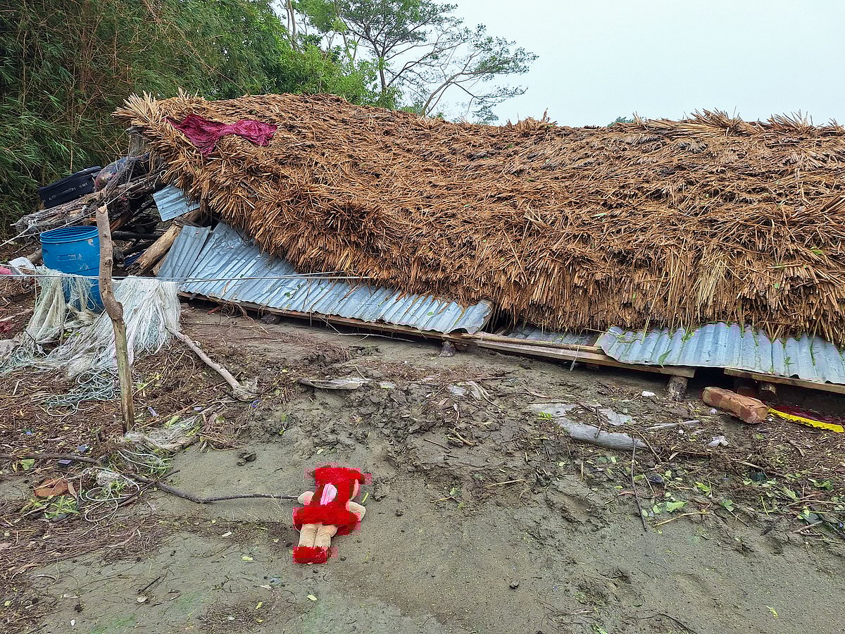ঝড়ের রাতে মুসা–তানিয়া দম্পত্তি সাইক্লোন সেন্টারে তাঁদের সন্তানদের নিয়ে অবস্থান নেয়। পরে সাইক্লোন সেন্টার থেকে ফিরে এসে দেখেন তাঁদের বসতবাড়িটি বিধ্বস্ত অবস্থায় পড়ে আছে। কলাপাড়া উপজেলার কাউয়ারচরে