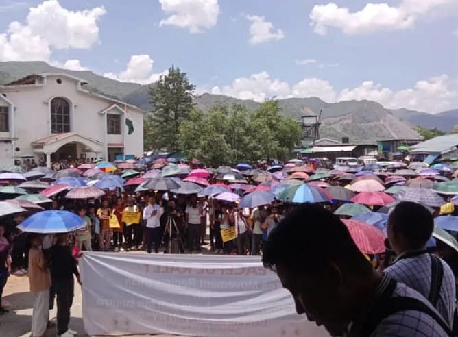 মিজোরামের চাম্পাই জেলায় গত শুক্রবার জোরোর জনসভার একাংশ