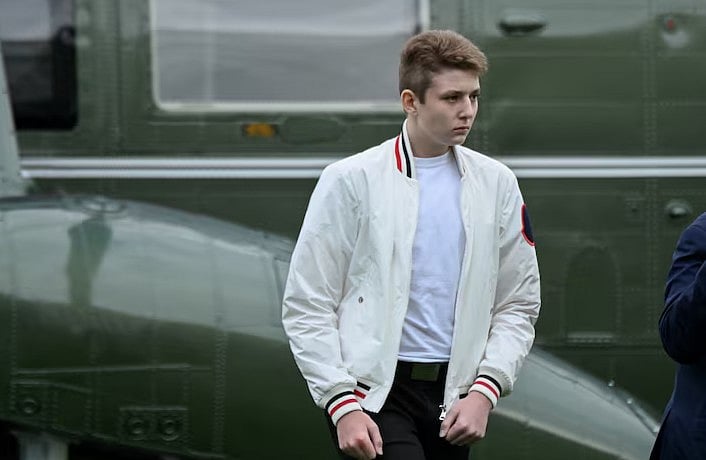 ডোনাল্ড ট্রাম্পের ছোট ছেলে ব্যারন ট্রাম্প। ১৬ আগস্ট, ২০২০