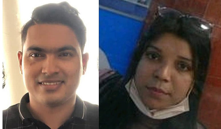 নিহত জাপানপ্রবাসী আরিফুল ইসলাম এবং তাঁকে হত্যার সন্দেহভাজন কানাডাপ্রবাসী পারভীন আক্তার