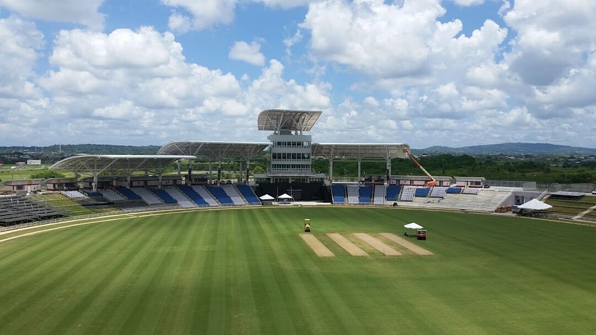 ব্রায়ান লারা স্টেডিয়াম। ত্রিনিদাদের এই মাঠেই টি–টোয়েন্টি বিশ্বকাপের সেমিফাইনালে আফগানিস্তানের মুখোমুখি হবে দক্ষিণ আফ্রিকা