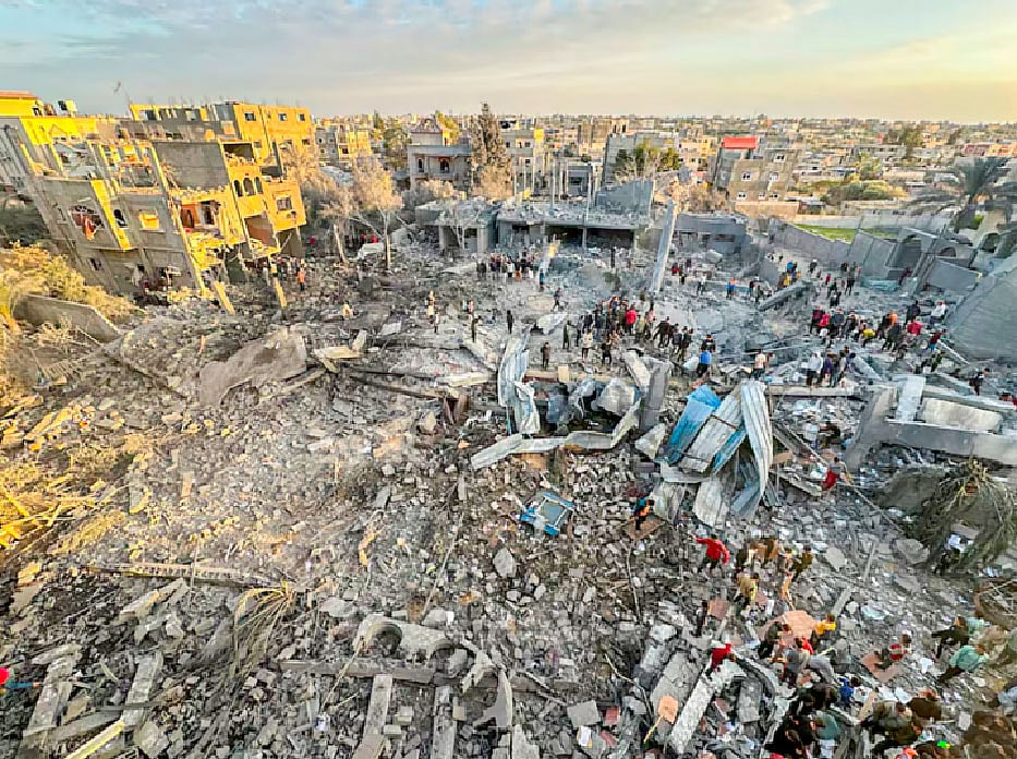 ইসরায়েলি হামলায় গাজার বহু স্থাপনা ধ্বংস হয়েছে