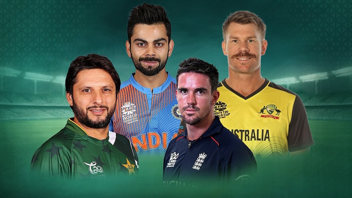 টি–টোয়েন্টি বিশ্বকাপে সেরা খেলোয়াড়ের স্বীকৃতি পেয়েছেন (বাঁ থেকে) শহীদ আফ্রিদি, বিরাট কোহলি, কেভিন পিটারসেন, ডেভিড ওয়ার্নাররা