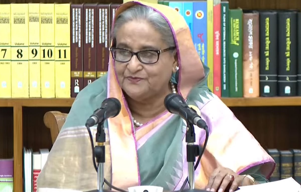 গণভবনে আজ মঙ্গলবার সাম্প্রতিক ভারত সফর নিয়ে সংবাদ সম্মেলন করেন প্রধানমন্ত্রী শেখ হাসিনা