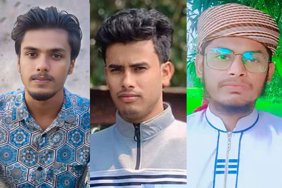 ময়মনসিংহের গৌরীপুরে ২০ জুলাই গুলিতে নিহত বিপ্লব হাসান, জোবায়ের আহমেদ ও নূরে আলম সিদ্দিকী