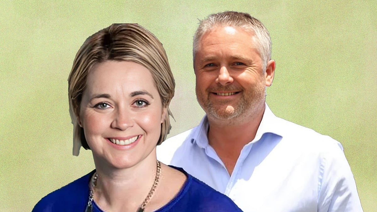 ক্লেয়ার ফারলং (বাঁয়ে) ও ক্রিস টেটলি। তাঁরা দুজন পদত্যাগ করেছেন